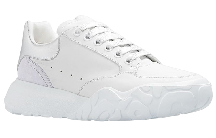 (WMNS) Alexander McQueen Court Trainer 'White Silver' 709033WIAAZ8879