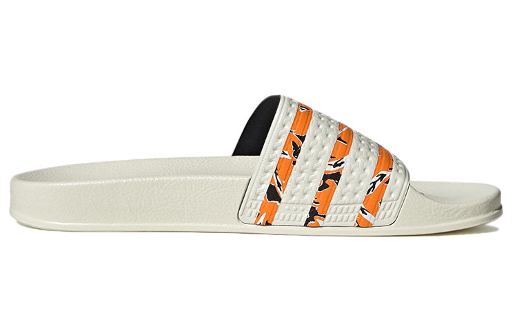 adidas Originals Adilette Slides 'Off White Bright Orange' IE7744