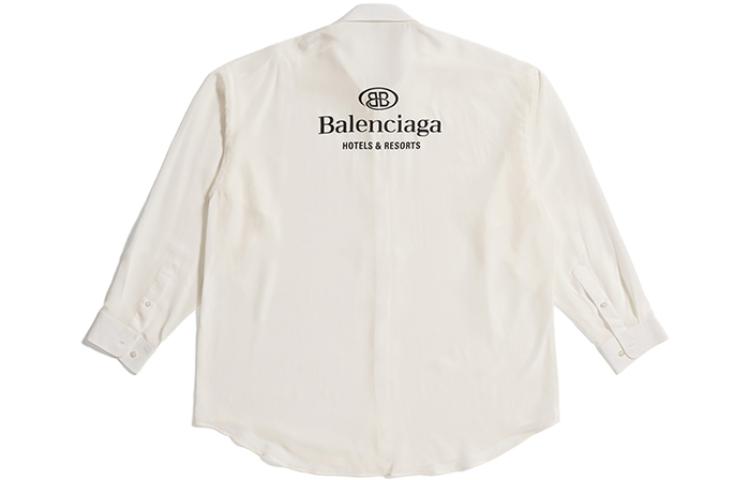 (WMNS) Balenciaga Hotel & Resort Shirt 'White' 722317TAN019000