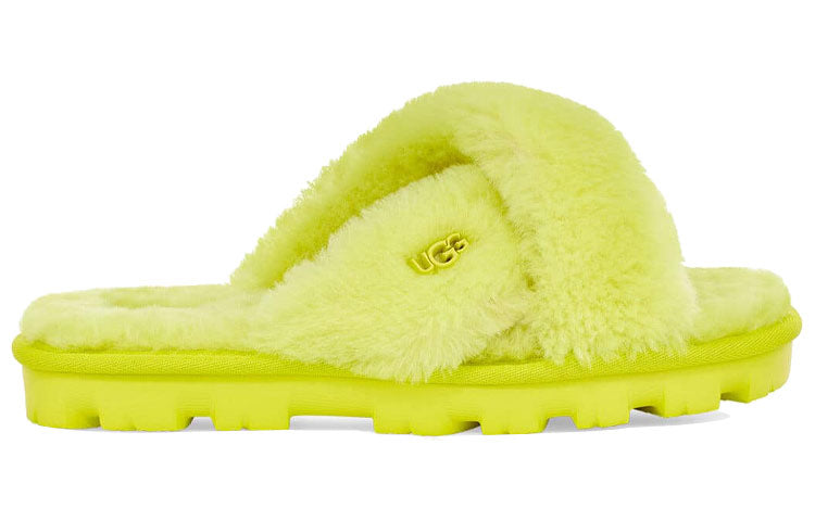 (WMNS) UGG Fuzzette Yellow Slippers 1107955-SLFR
