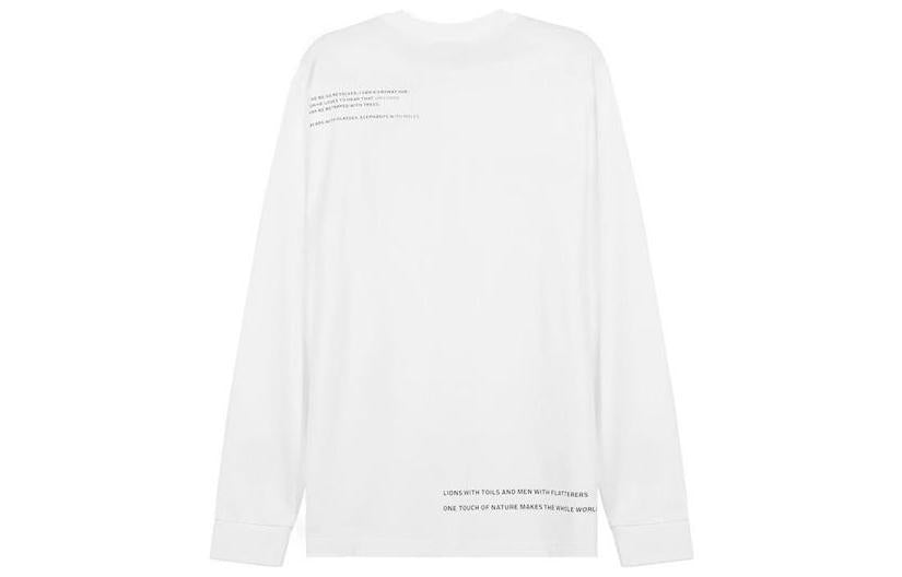 Burberry Montage Long Sleeve Printing Cotton Top Male White 80318841