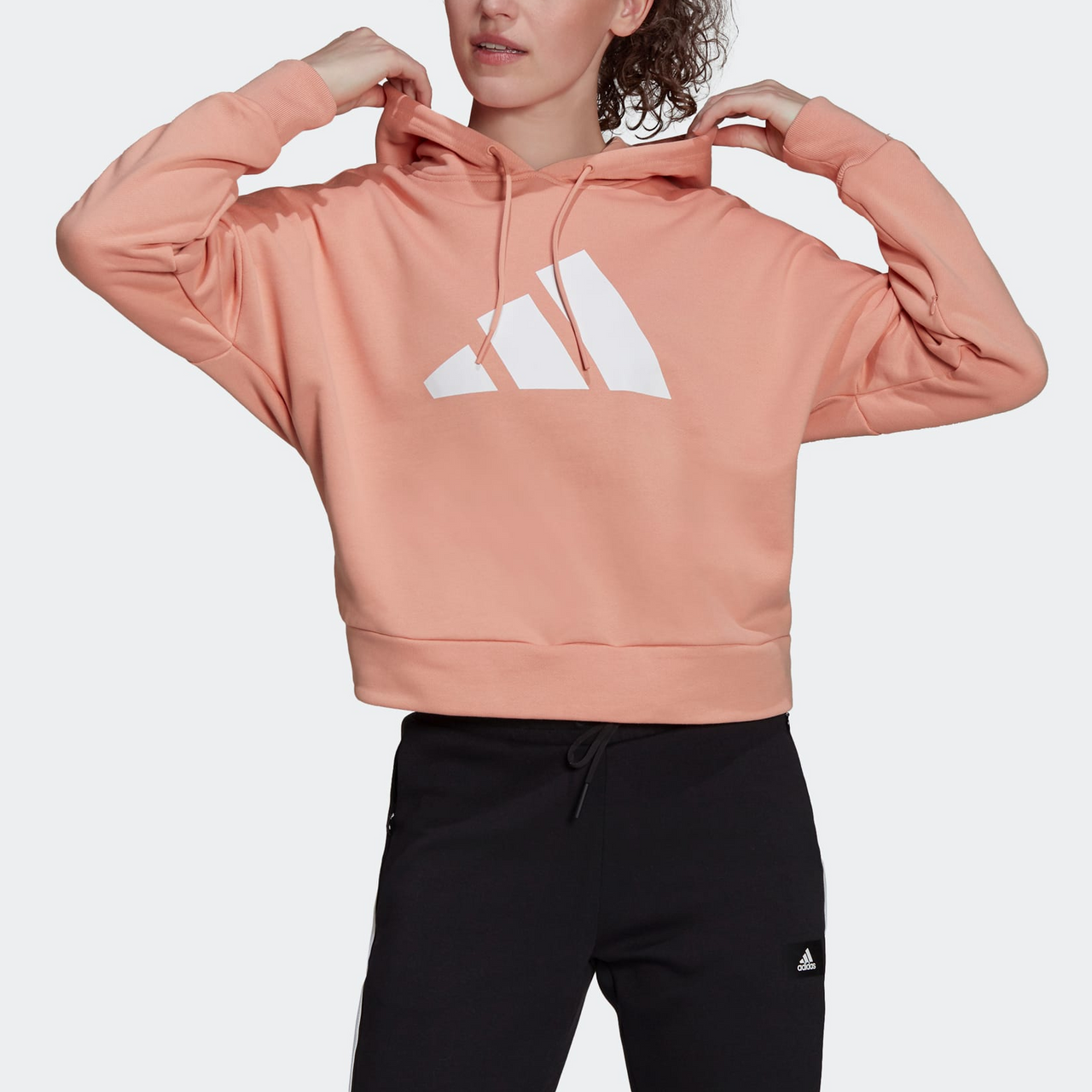 (WMNS) adidas Future Icons Logo Hoodie 'Pink' H24082