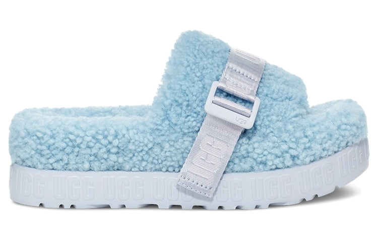 (WMNS) UGG Fluffita Outdoor Thick Sole Slipper Sky Blue 1113475-HRZN