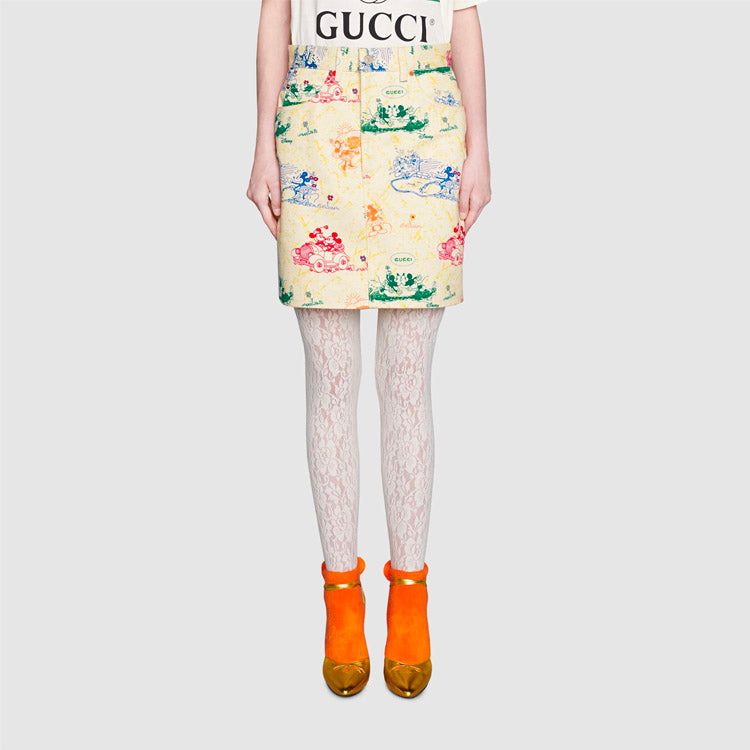 (WMNS) Gucci X Disney Mickey And Minnie Skirt 'Beige' 539778-XDA28-9192