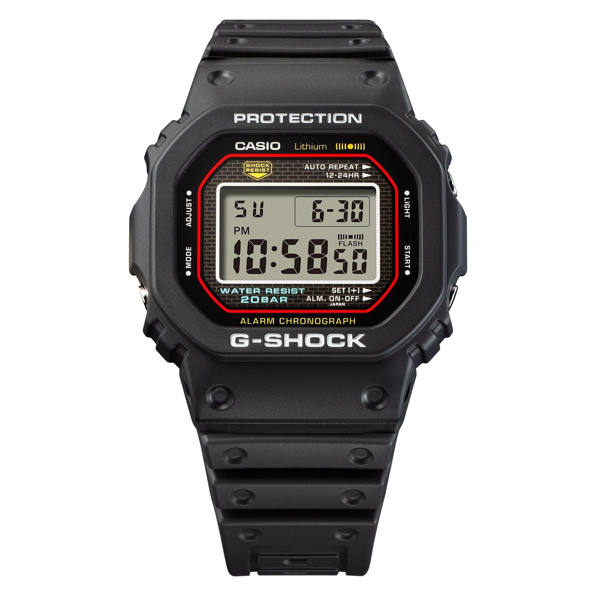 CASIO G-Shock 5000 Series Digital 'Black Red' DW-5000R-1A