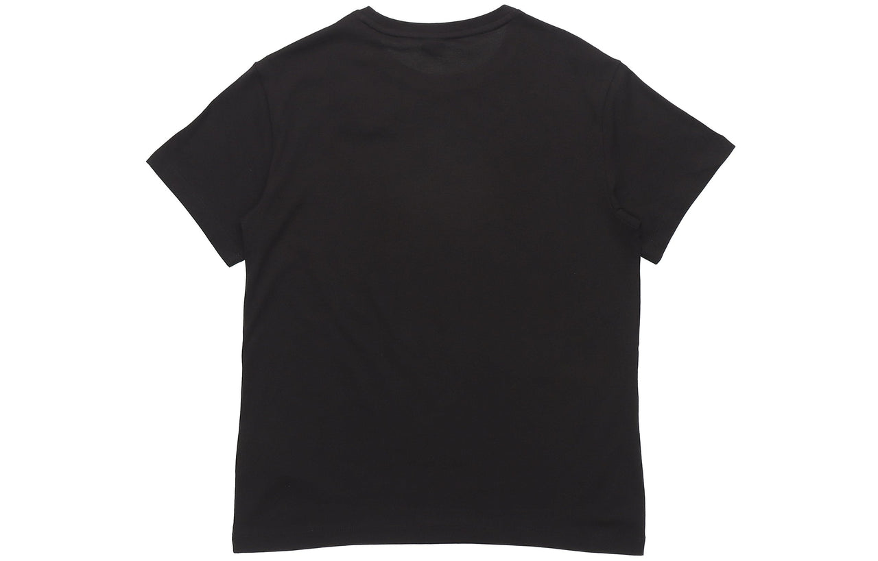 (WMNS) PUMA Classic Logo Printing Round Neck Short Sleeve Black 530005-51