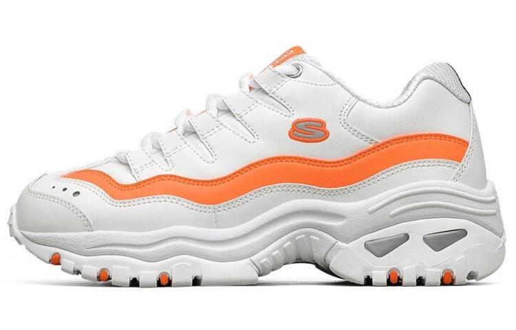 (WMNS) Skechers Energy-Over Joy Low-Top Running Shoes White/Orange 13412-WOR