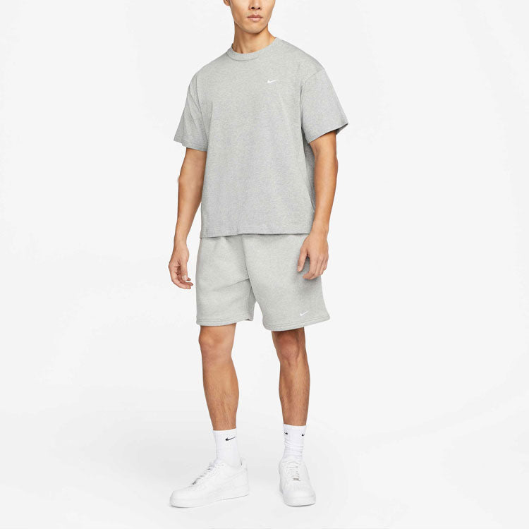 Nike Solid Color Logo Straight Loose Casual Shorts Unisex Gray DV3056-063