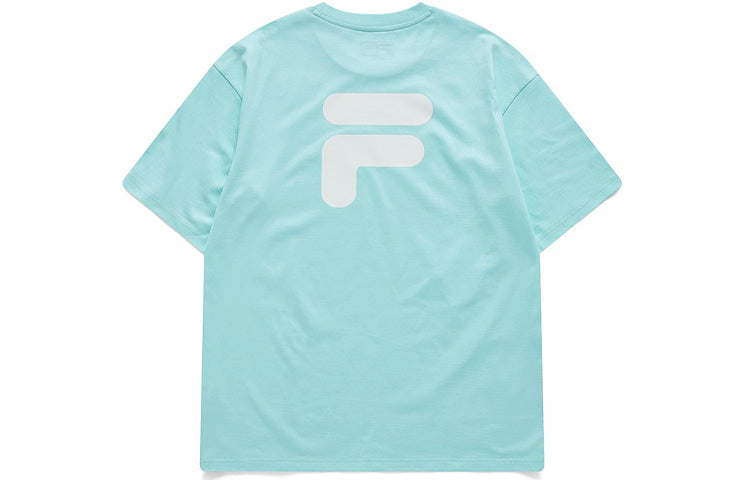 FILA FUSION Casual Sports Round Neck Short Sleeve Couple Style Pink Green T11U126110F-TQ