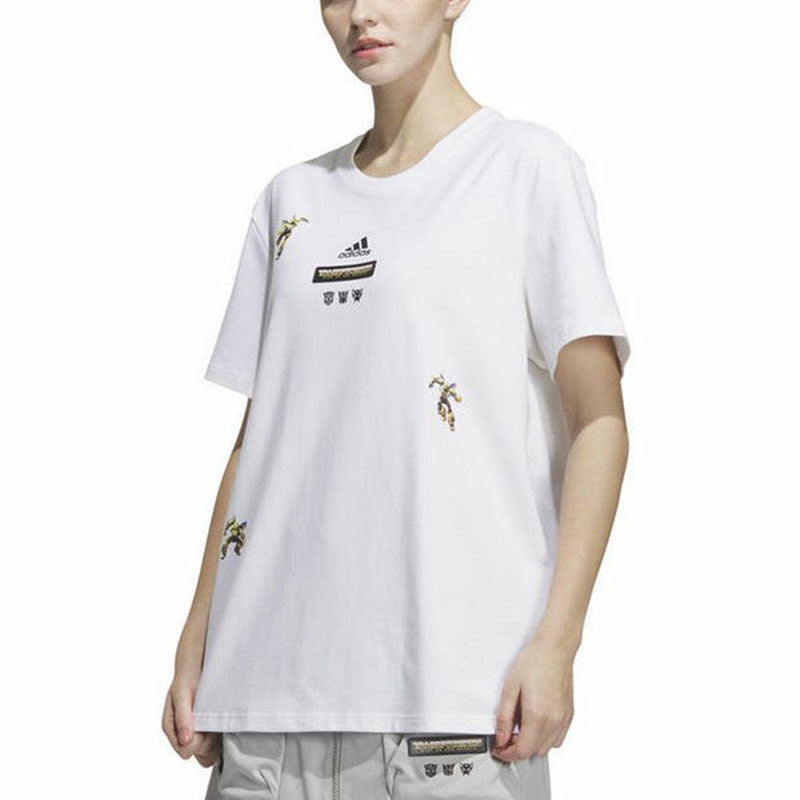 (WMNS) adidas x Transformers T-Shirts 'White' IU4753
