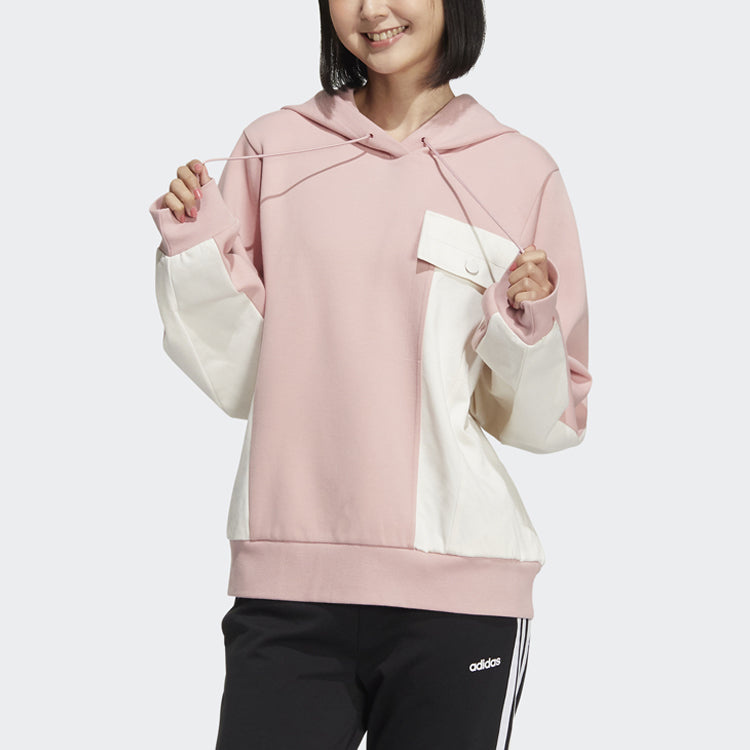 (WMNS) adidas Neo Hoodie 'Pink White' HM7406