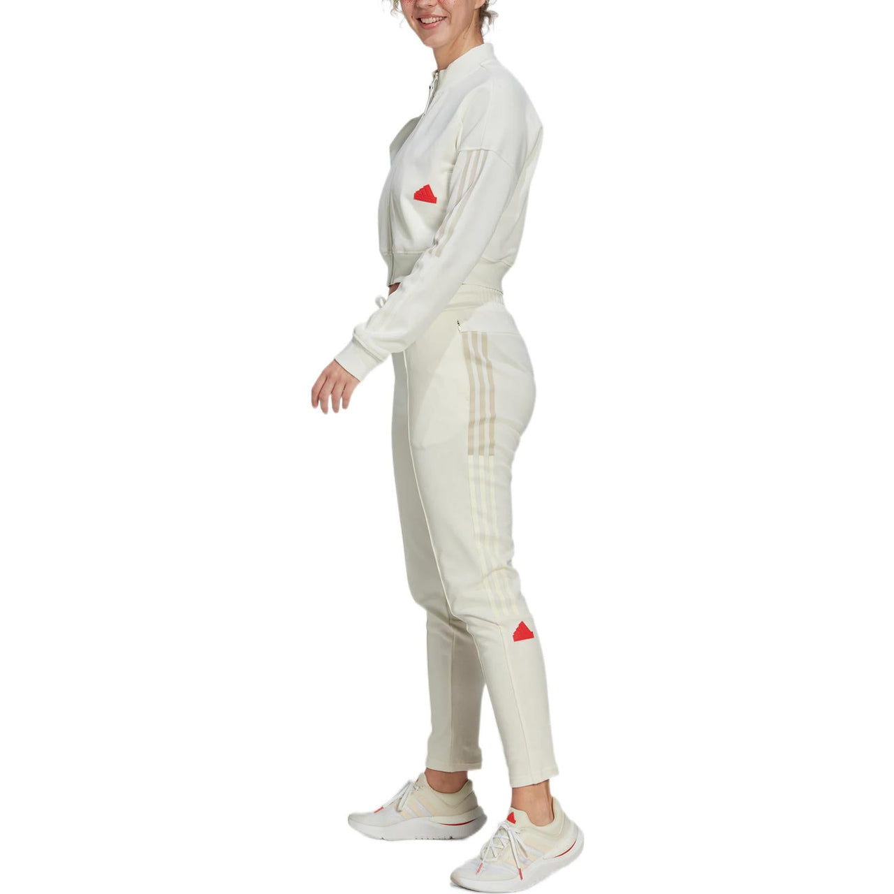 (WMNS) adidas Cropped Track Top 'White' HM2859