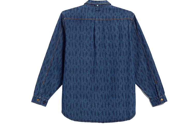 adidas originals x IVY PARK Crossover Stripe Solid Color Denim Blue Shirt H61704