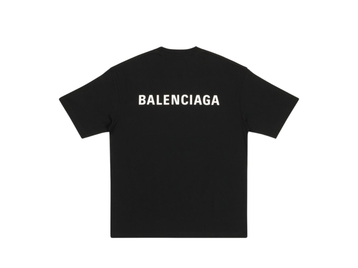 Balenciaga Logo T-Shirt Medium Fit 'Black' 612966TMVF41070