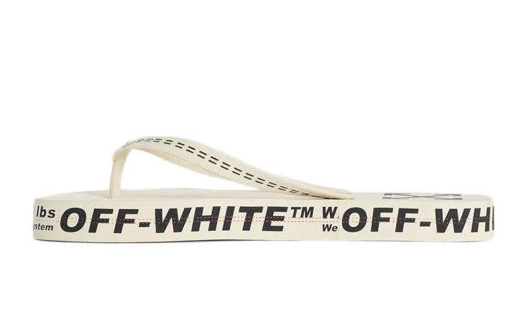 Off-White Beach Alphabet Thick Sole White Flip-Flops OMIA131R20D270014800