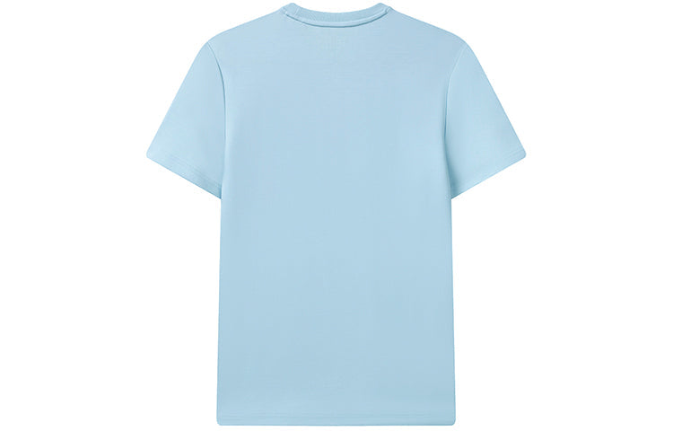 FILA Embroidered Logo Loose Knit Short Sleeve Blue F11M122102F-LB