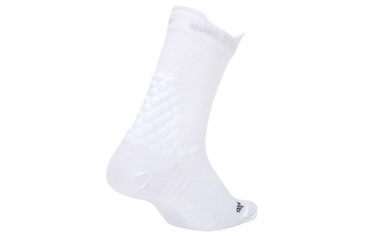 adidas Solid Color Logo Athleisure Casual Sports Socks Unisex One Pair White HA0109
