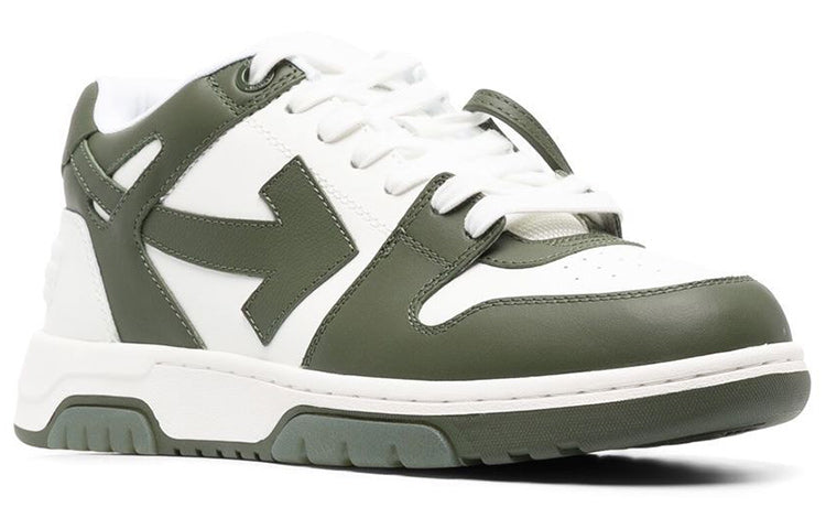 Off-White Out Of Office Low-Top Sneaker 'Olive Green White' OMIA189S23LEA0015901