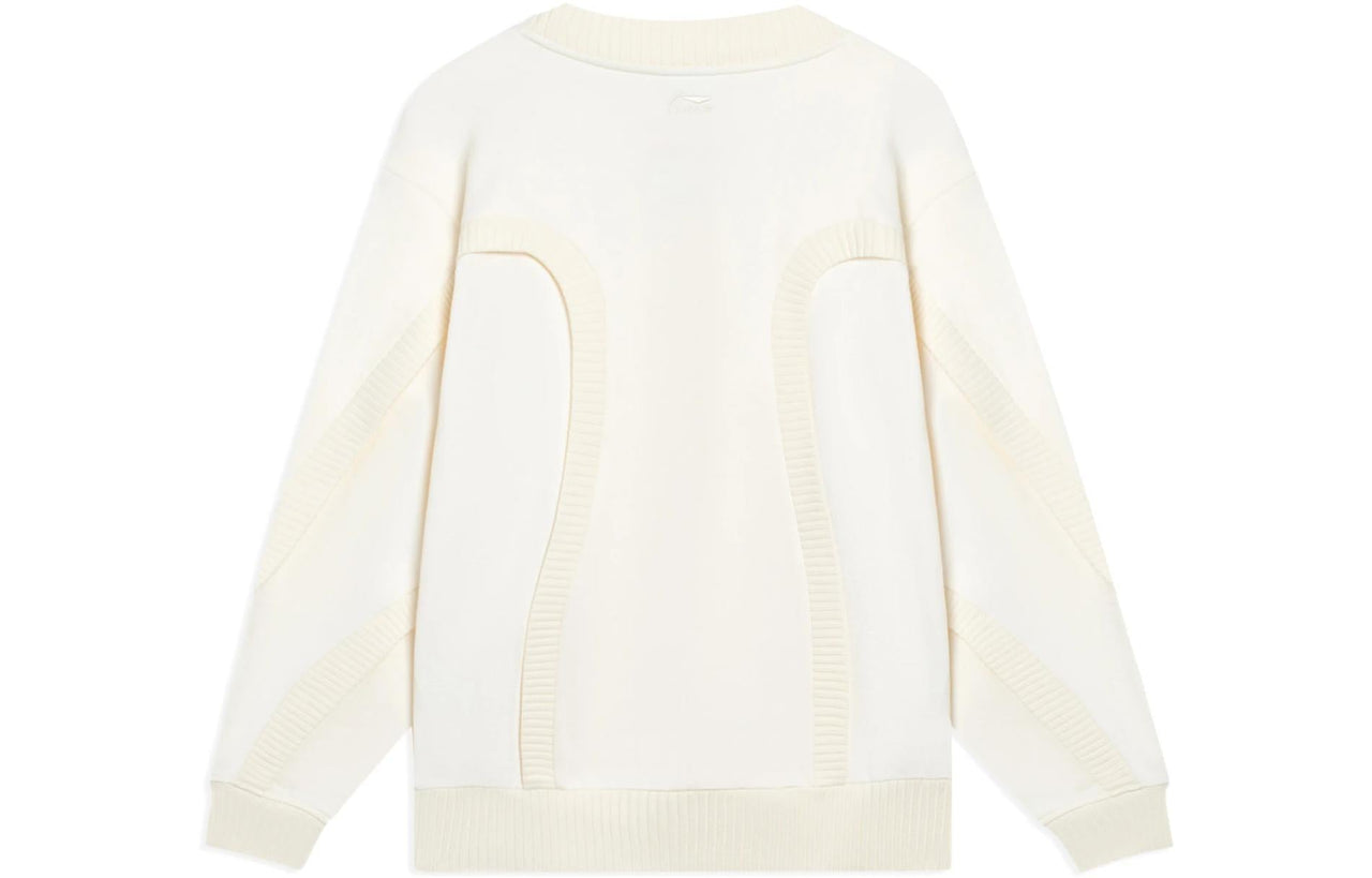 Li-Ning Counterflow Embroidered Logo Sweater 'Creamy White' AWDSI85-1
