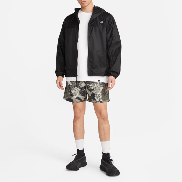 Nike ACG Color Block Pattern Lacing Casual Shorts Khaki Green DN3950-325