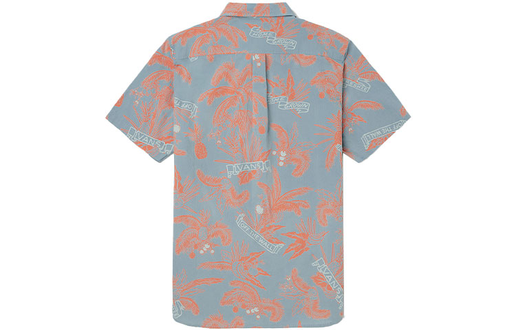 Vans Unisex Printing Short Sleeve Shirt Blue VN0A5E6IZCW