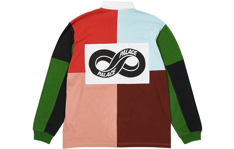 PALACE Splicing Lapel Flower Colorblock Long Sleeves Shirt P20ES024