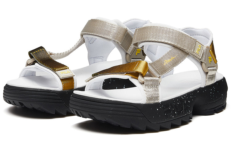 (WMNS) Flia DRIFTER X PHILLIP LIM sports sandals Black/Gold F12W024523FBS