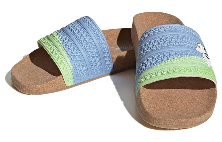 (WMNS) adidas Adilette x Moomin Cork Slide 'Blue Fusion Gum' ID4207