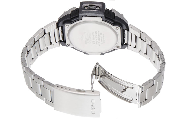 CASIO Male OUTGEAR Japan / South Korea Fashion Sports Silver Strap Silver Analog/Digital Combo SGW-400HD-1B