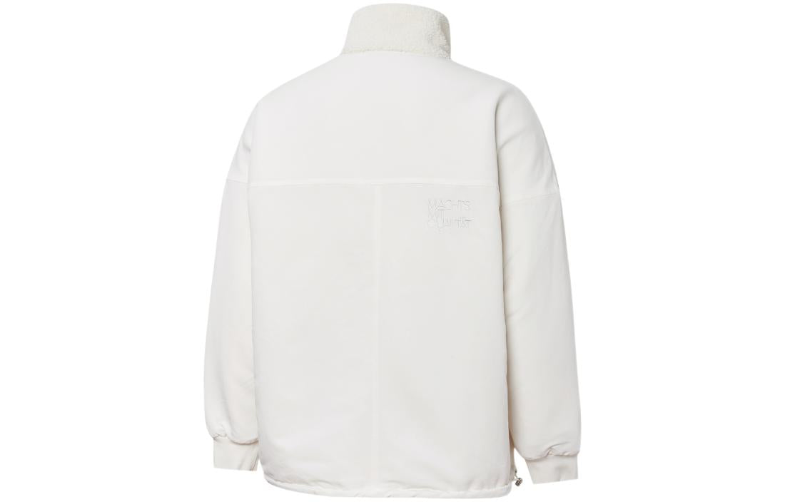 PUMA Mmq lamb's wool Reversible Stand Collar Jacket Couple Style White 534744-65
