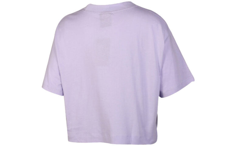 (WMNS) Nike Air Printing Sports Short Sleeve 'Purple Black' BV4778-539