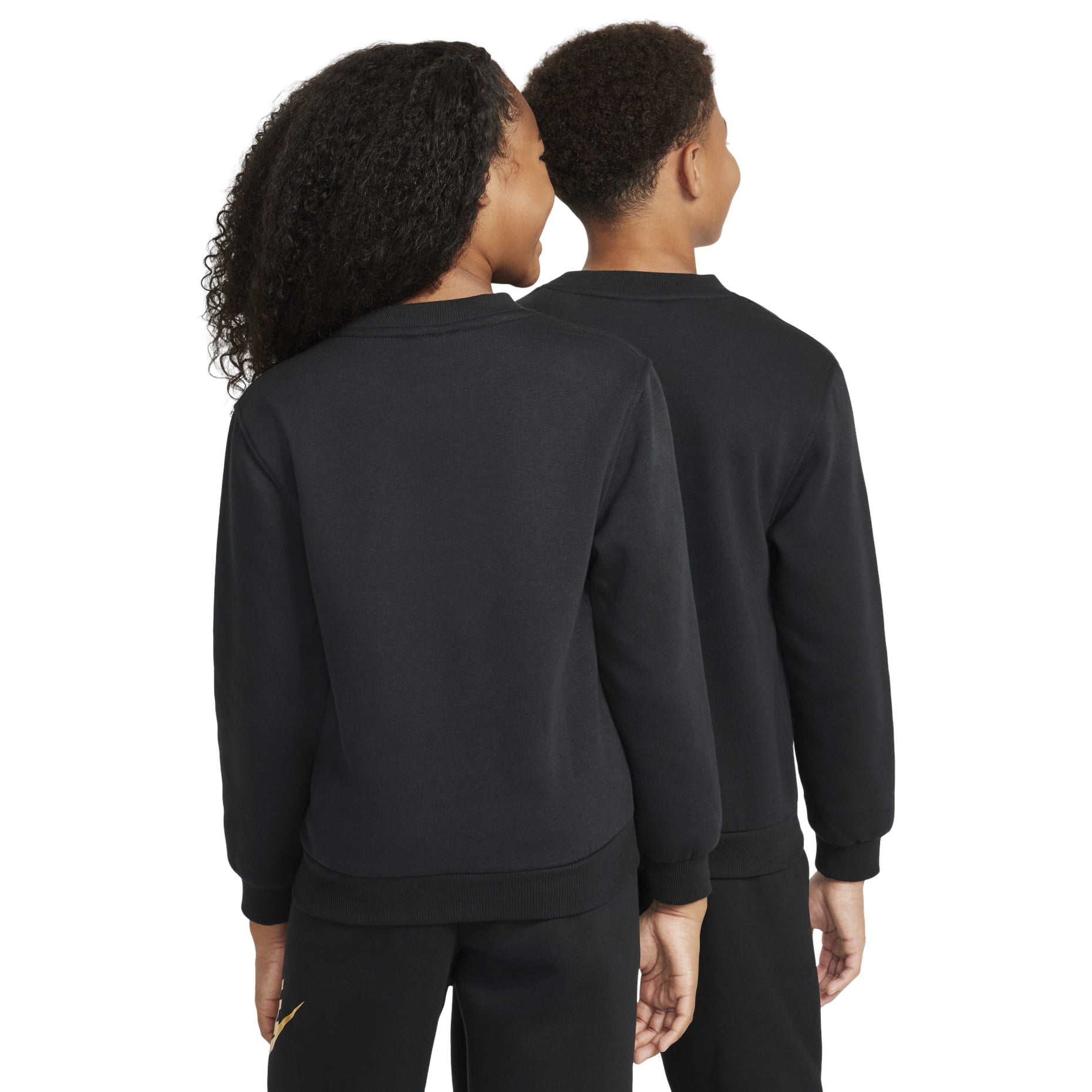 (GS) Nike Sportswear Club Fleece Crew Neck Sweatshirt 'Black Gold' HQ0975-010