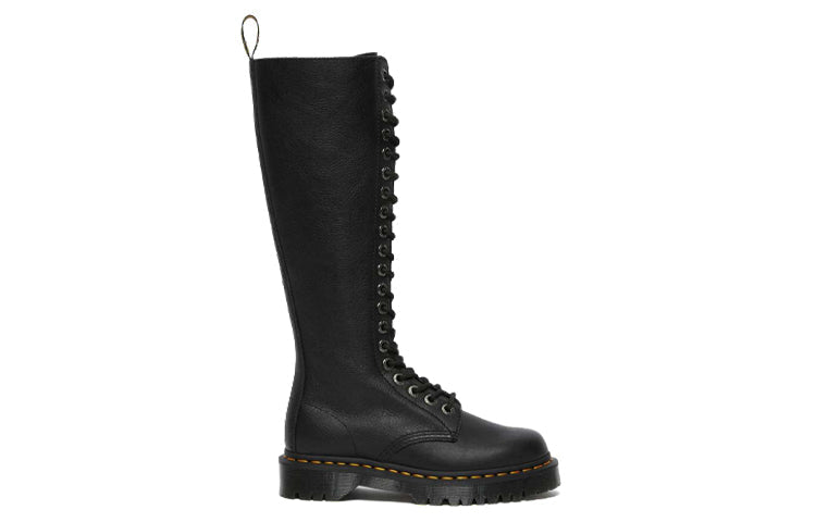 (WMNS) Dr. Martens 1B60 Bex Pisa Leather Knee High Boots 'Black Pisa' 27016001