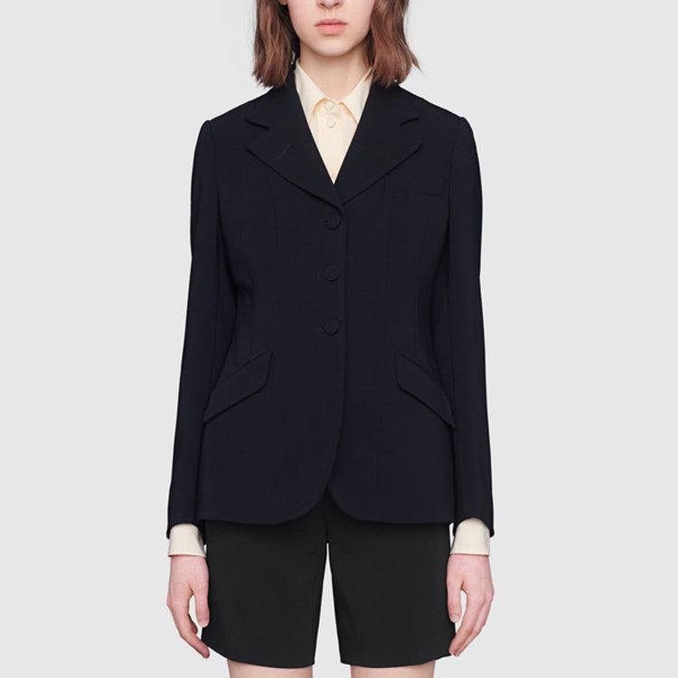 (WMNS) Gucci Cady Viscose Tailored Jacket 'Black' 619262-ZKR01-1000