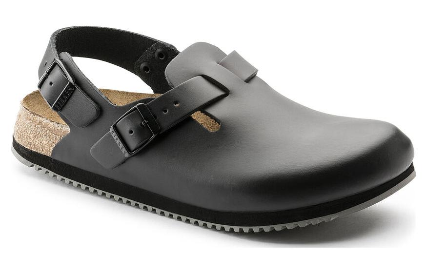 Birkenstock Tokio Super Grip Leather Sandals 'Black' 0061194