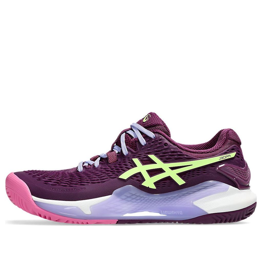 (WMNS) ASICS Gel-Resolution 9 Padel 'Deep Mauve Lime Green' 1042A245-500