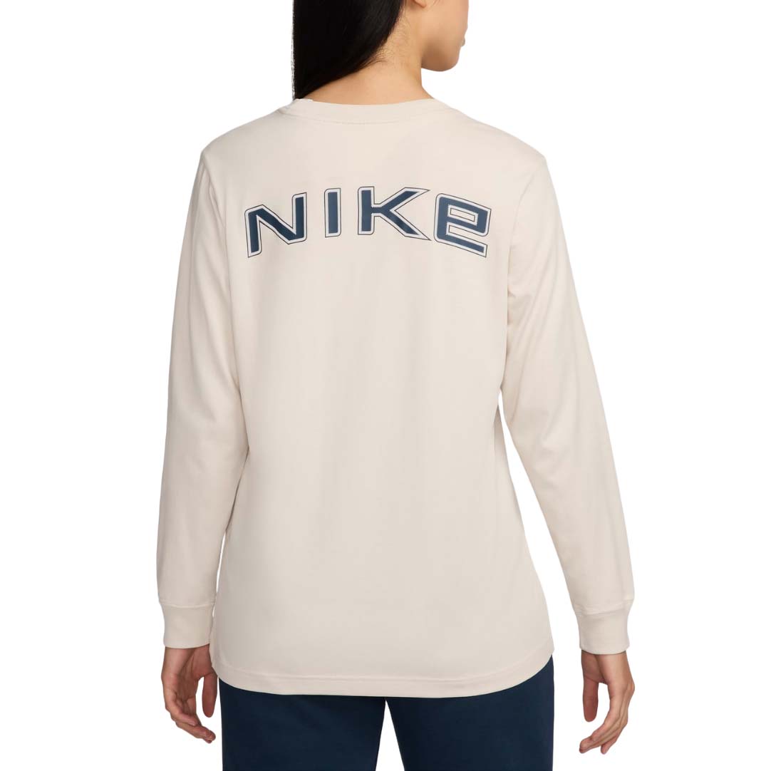 Nike Sportswear Loose Long Sleeve T-Shirt Asia Sizing 'Light Orewood Brown' HF0772-104