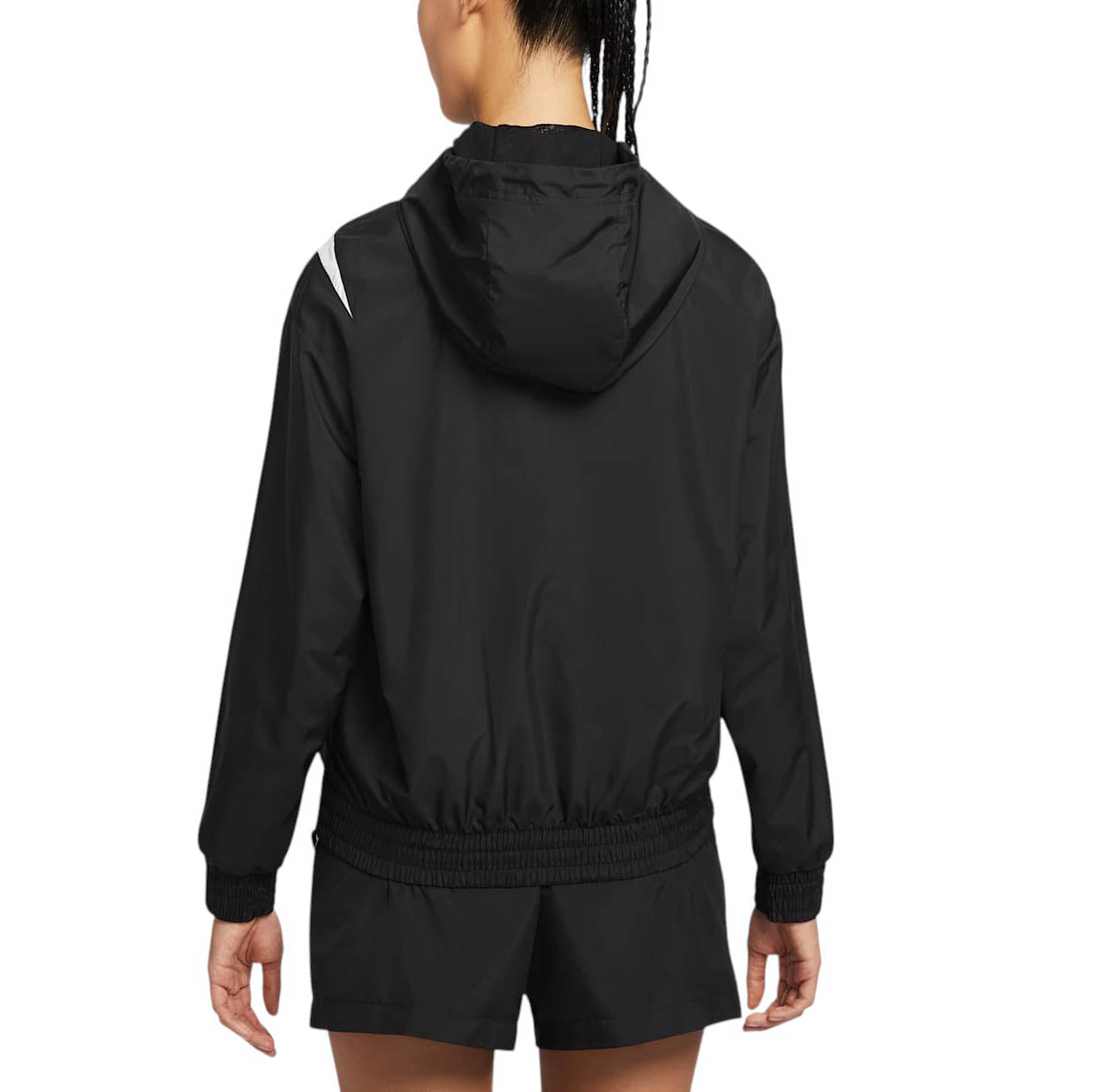 (WMNS) Nike Sportswear Classic Loose UV Protection Full Zip Logo Jacket Asia Sizing 'Black White' HM8972-010