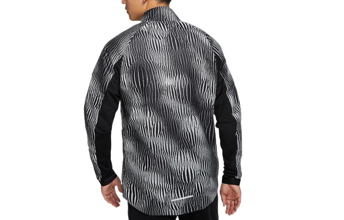Nike Colorblock Half Zipper Stand Collar Long Sleeves Jacket Men's Black CK0036-010