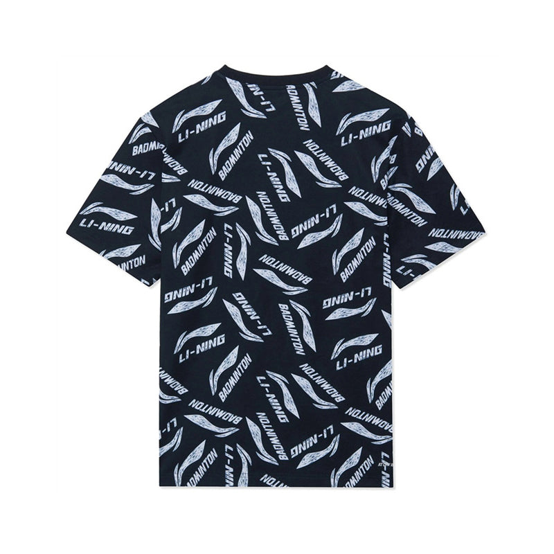 Li-Ning All-Over Print Quick-Drying T-shirt 'Black' AHSR867-5