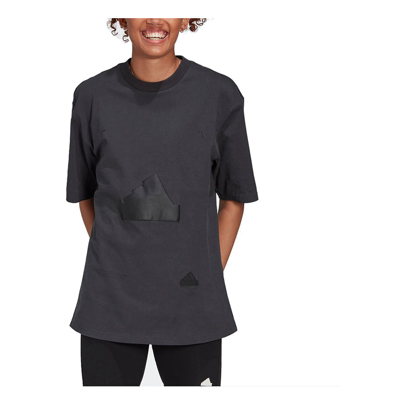(WMNS) adidas Oversized T-Shirt Asia Sizing 'Black' HP1588