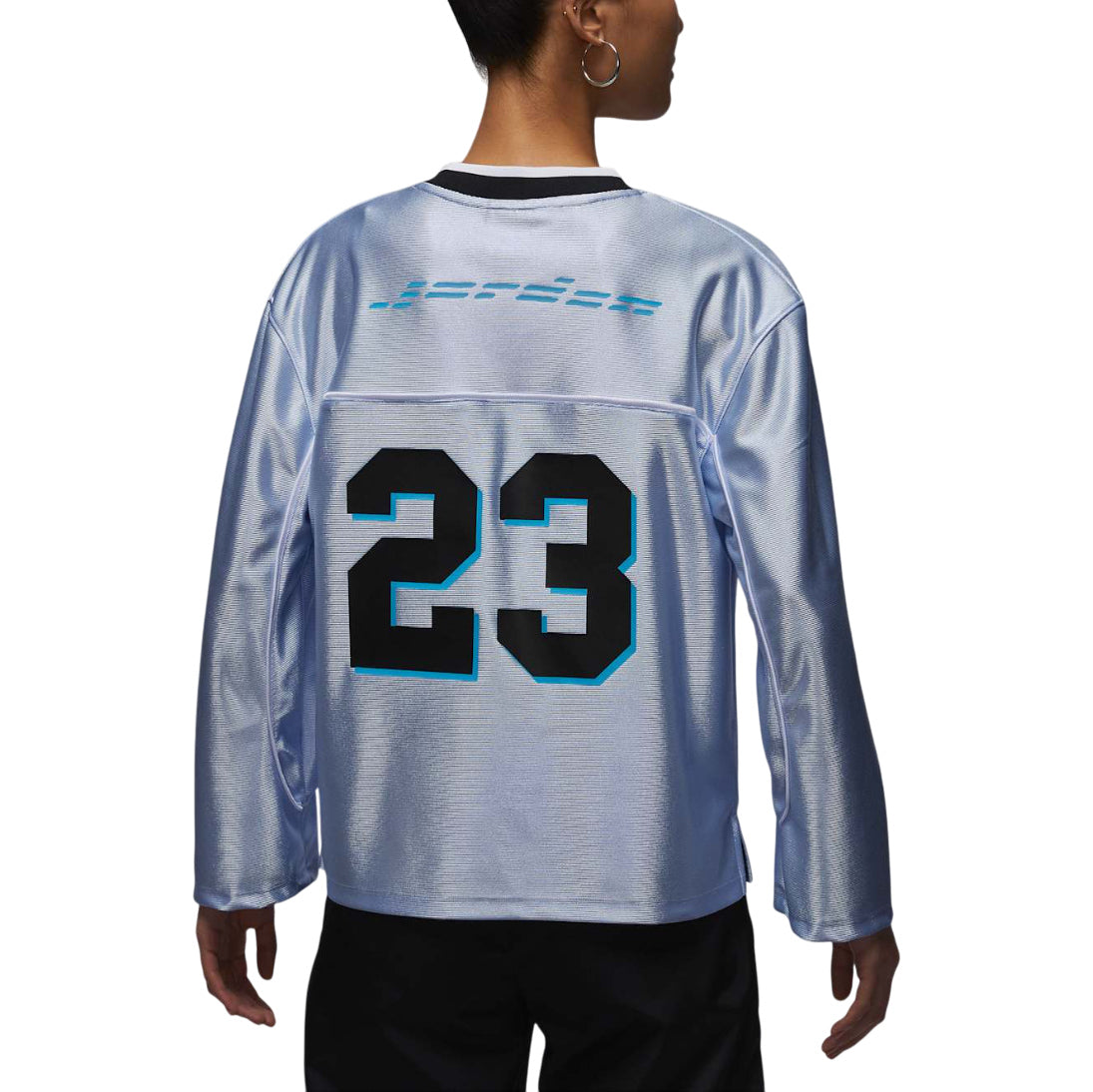 (WMNS) Air Jordan Long Sleeve Jersey Asia Sizing 'Hydrogen Blue' HF9460-407