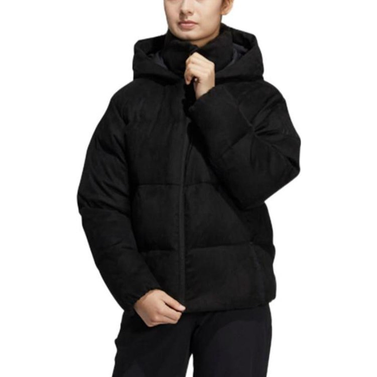 (WMNS) adidas Warm Hooded Sports Down Jacket 'Black' H20810