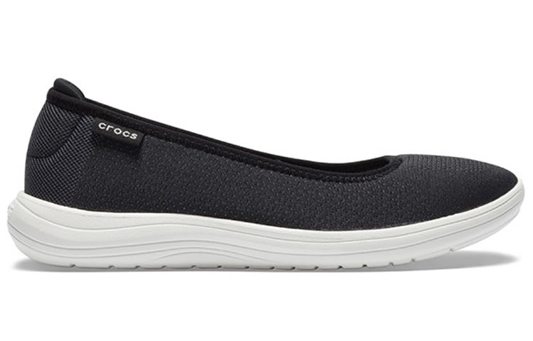 (WMNS) Crocs Reviva Cozy Breathable Low Tops Athleisure Casual Sports Shoe Black White 205880-066