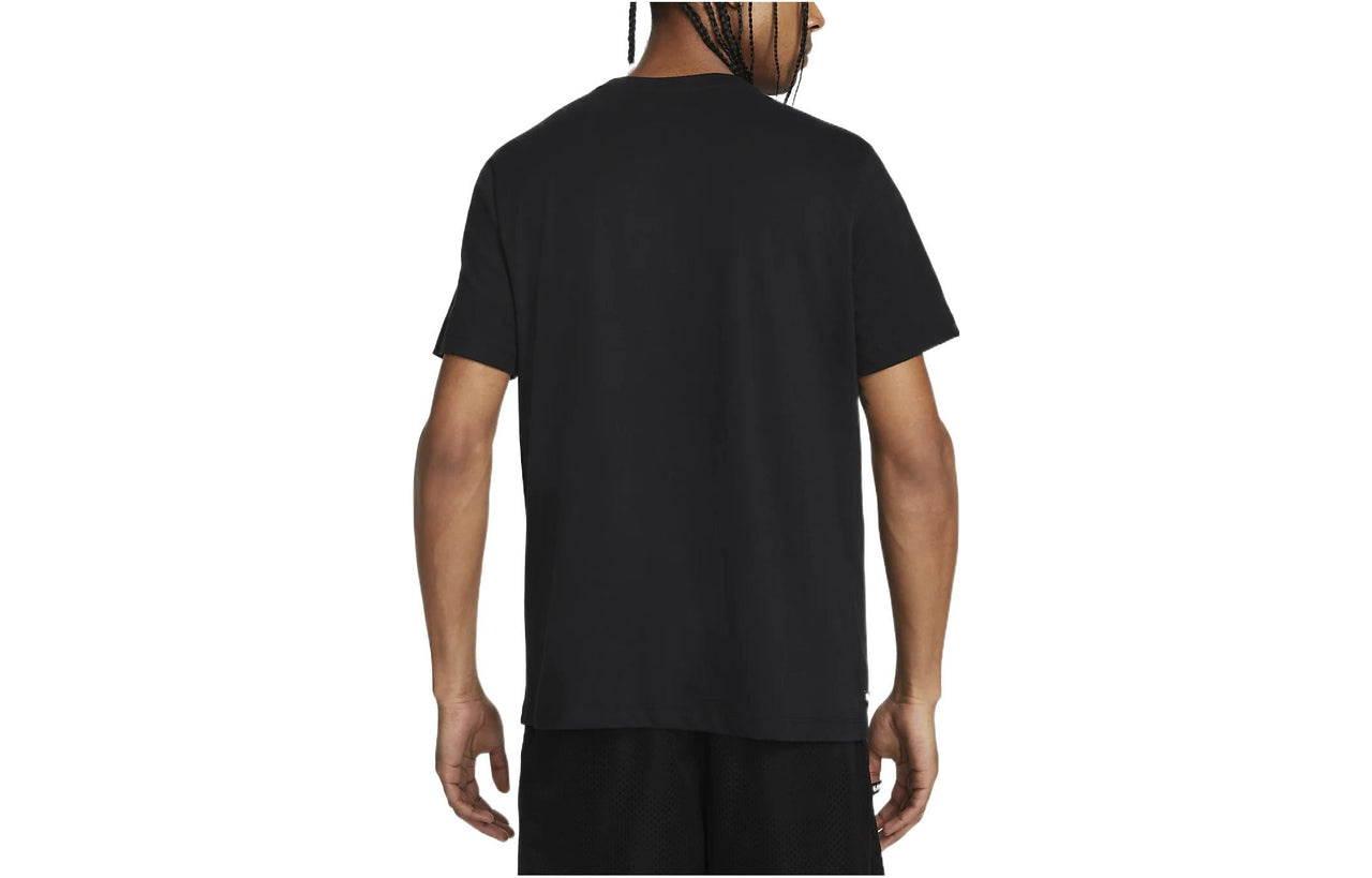 Men's Nike Minimalistic Logo Printing Casual Sports Short Sleeve Black T-Shirt DQ1876-010