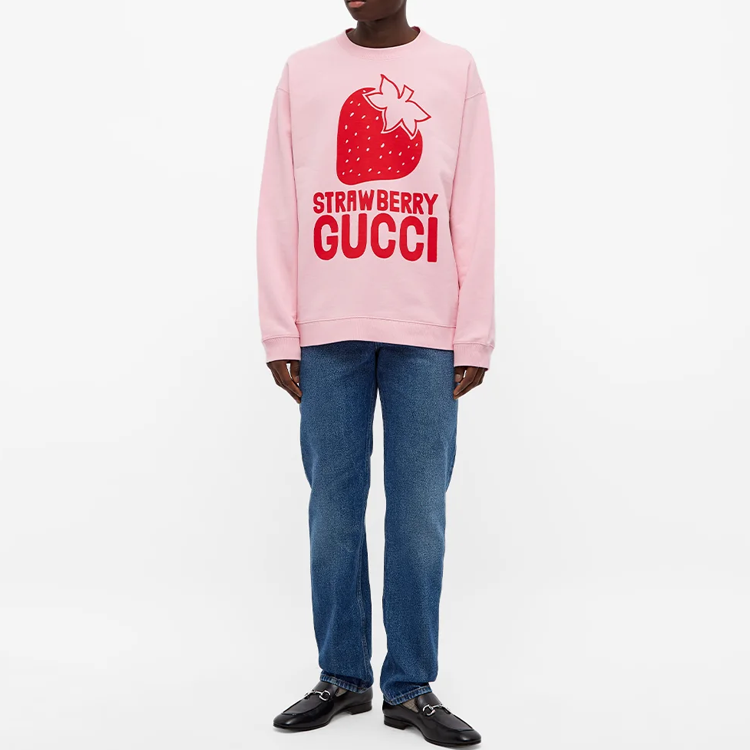 Gucci 'Strawberry Gucci' Sweatshirt 'Sugar Pink' 681217-XJDV1-5904