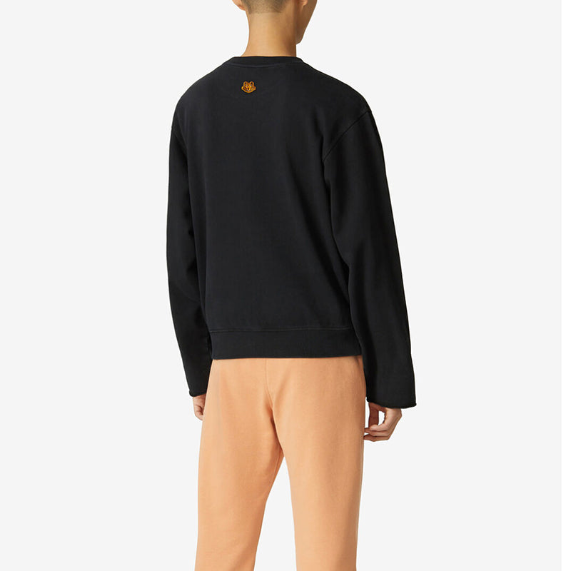 (WMNS) KENZO SS21 Printing Round-neck Swea Black FB52SW8274MY-99