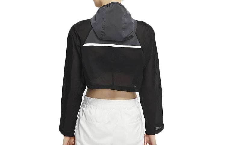 (WMNS) Nike Sportswear Woven Jacket Black CT0765-010