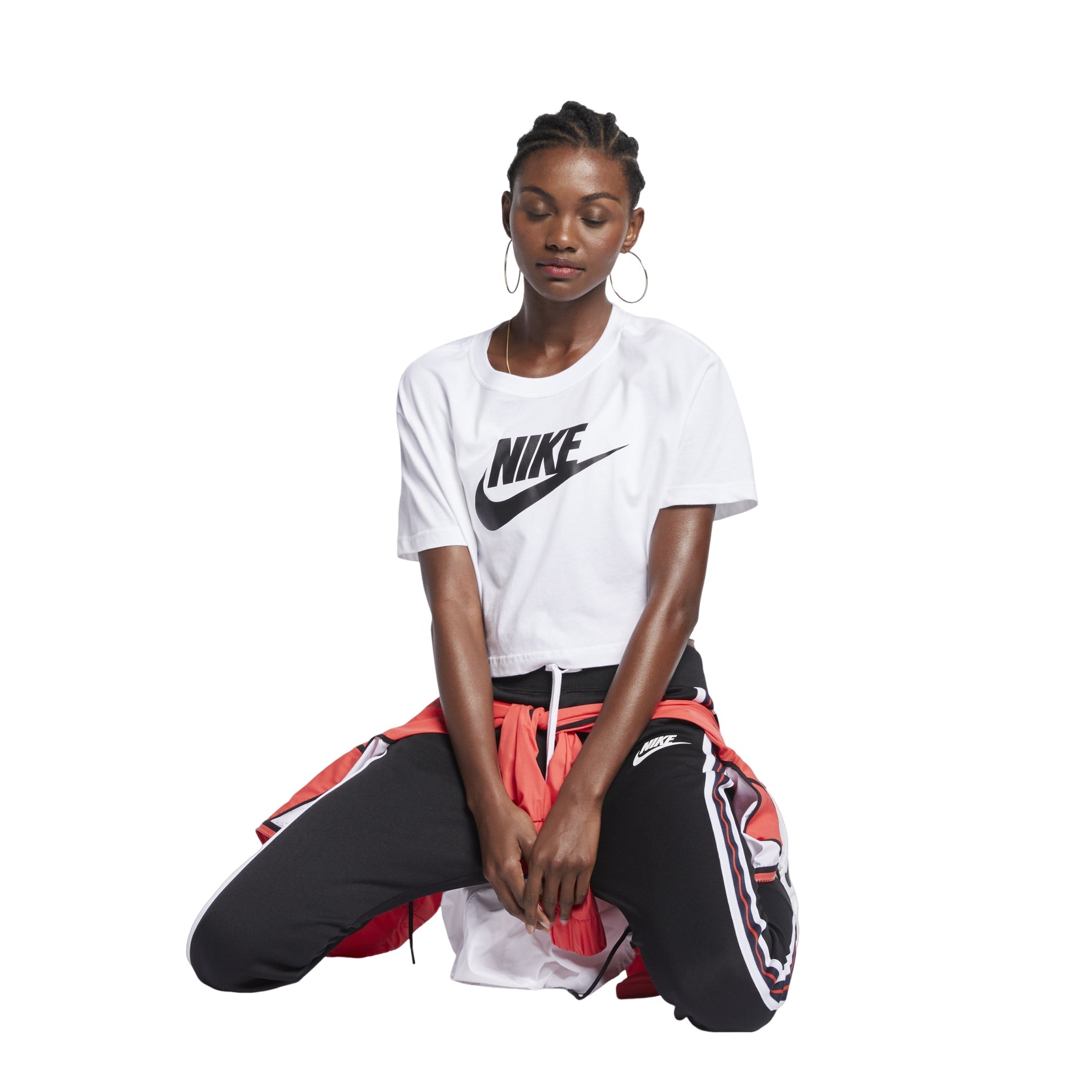 (WMNS) Nike Sportswear Essential Short Casual Crew Neck Short Sleeve T-Shirt White BV6176-100
