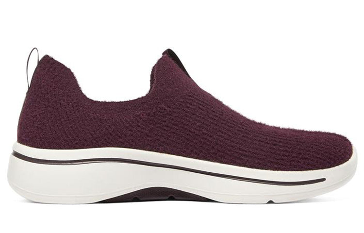 (WMNS) Skechers Go Walk Arch Fit 'Wine Red White' 124496-BURG